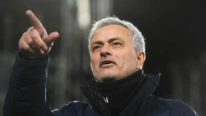 L'entraineur de l'AS Roma, JosÃ© Mourinho