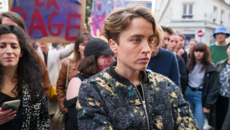 L'actrice Adèle Haenel, lors d'une manifestation à Paris en mai 2022. © AFP - Edouard Monfrais / Hans Lucas