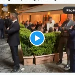 Brigitte et Emmanuel Macron au restaurant familial près de la Piazza del Popolo