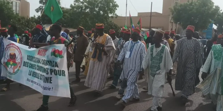 Manifestations à Ouagadougou en appui au président Ibrahim Traoré