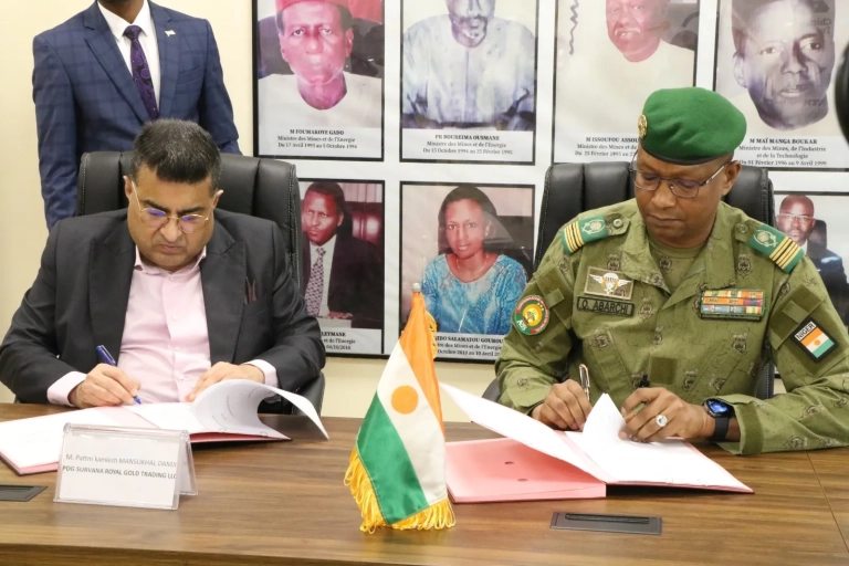 Niger–Émirats création de Royal Gold Niger SA pour valoriser les ressources minières