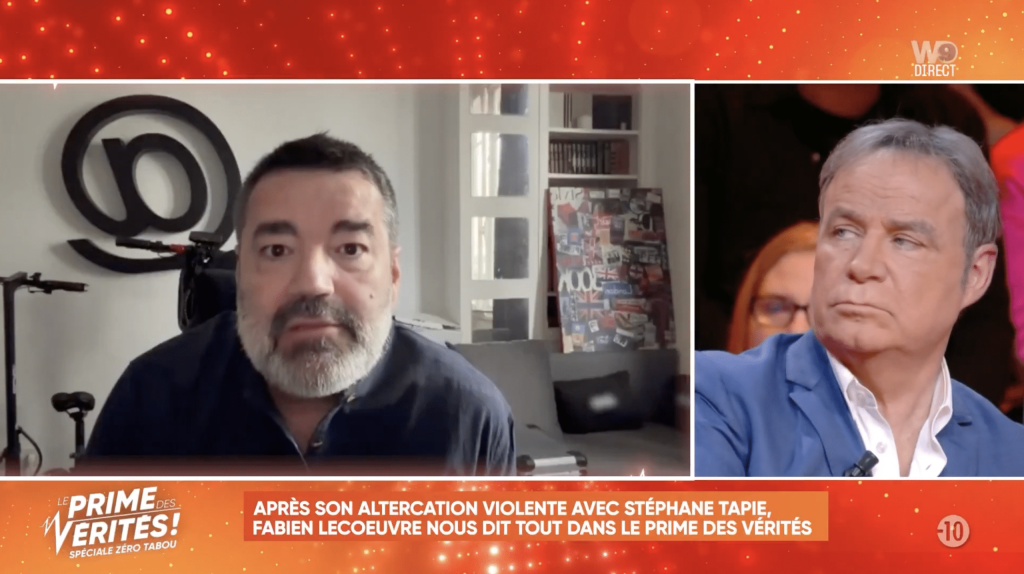Stéphane Tapie s’excuse après avoir violemment agressé Fabien Lecoeuvre sur le plateau de TBT9