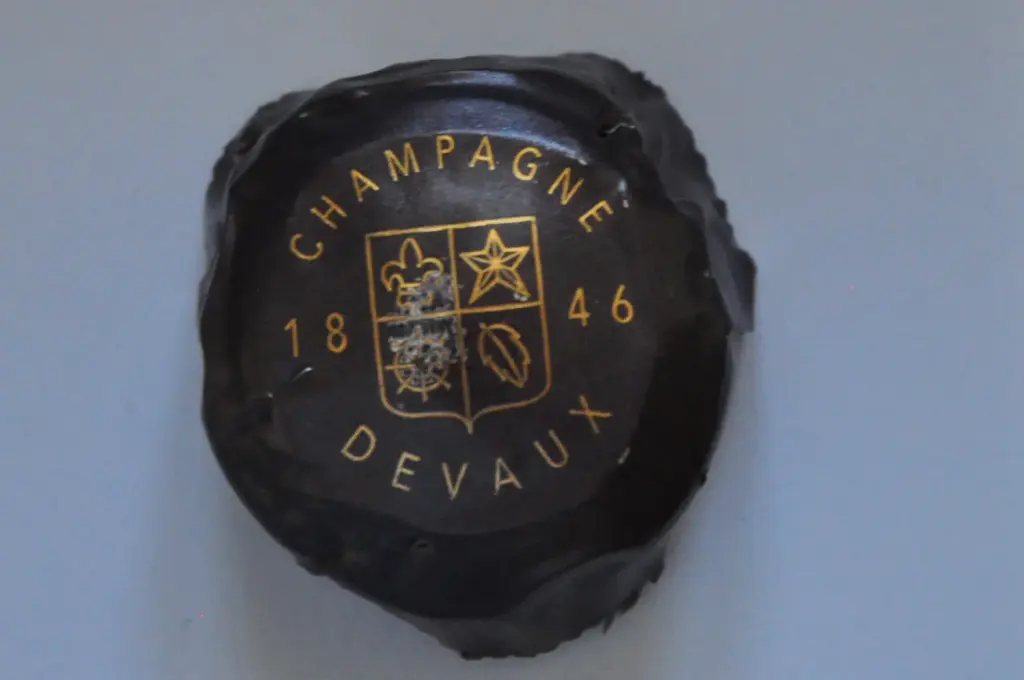 Capsule de muselet de champagne vue en gros plan