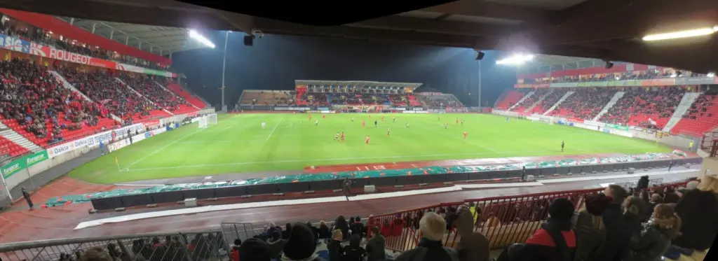 Vue du stade Gaston-Gérard à Dijon
