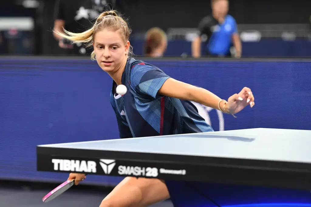 Charlotte Lutz en compétition lors des Championnats d’Europe 2022
