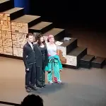 Isabelle Adjani à gauche aux côtés de Laure Calamy en janvier 2026