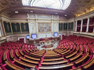 Hémicycle de l’Assemblée nationale au Palais Bourbon en juillet 2026
