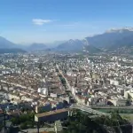 Le cours Jean-Jaurès à Grenoble vu depuis les hauteurs