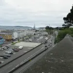 Vue du port de Brest et du littoral breton