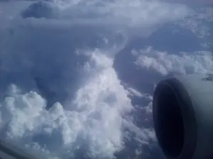 Un cumulonimbus observé depuis un avion