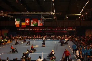 Équipe de France de foot fauteuil lors d’un match du Mondial 2011