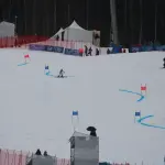 Archive de Lucas Pinheiro Braathen pendant le géant olympique à Bormio en février 2026
