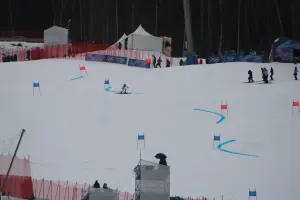Archive de Lucas Pinheiro Braathen pendant le géant olympique à Bormio en février 2026