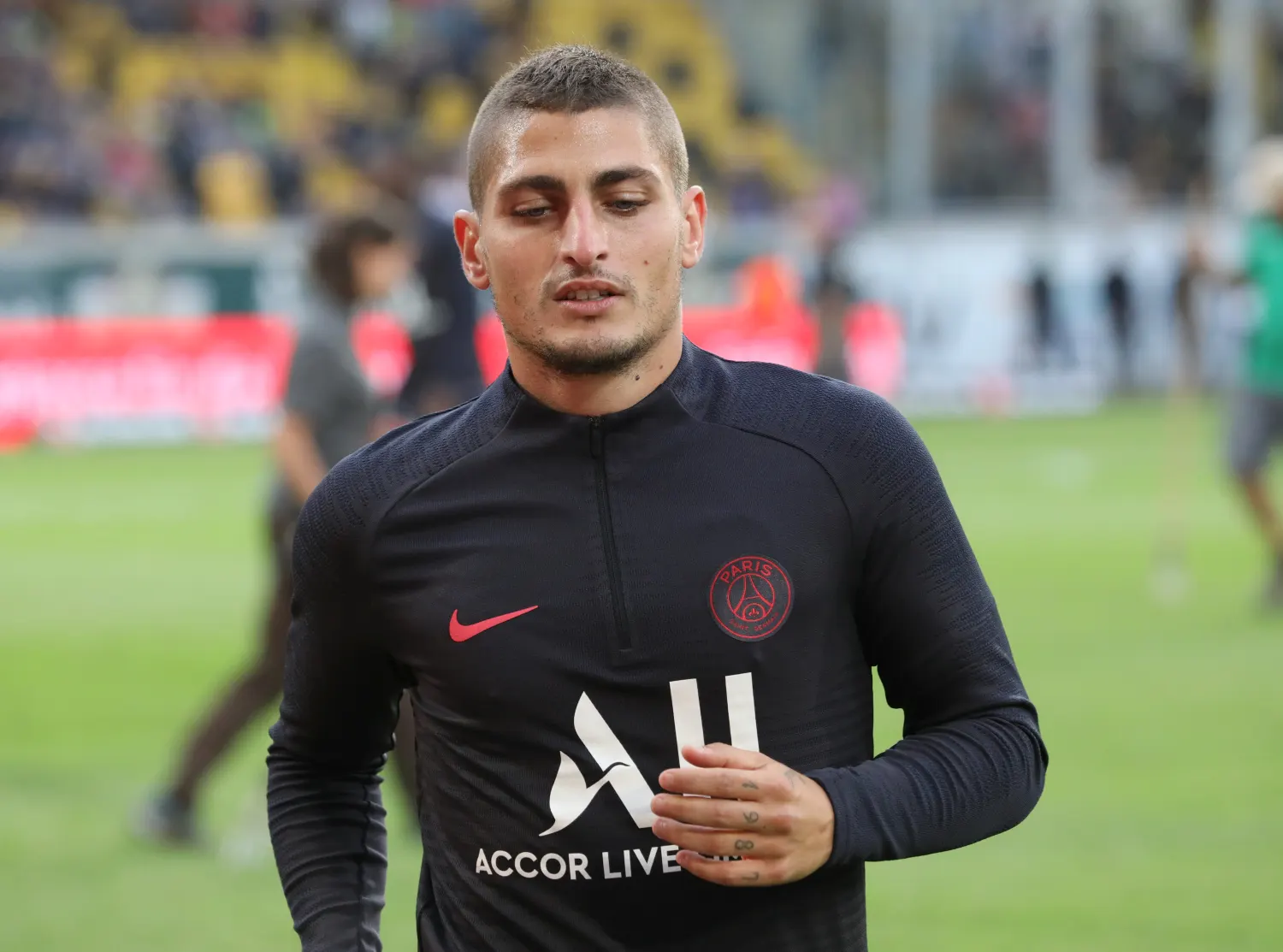 Marco Verratti avec le PSG à Dresde en juillet 2019