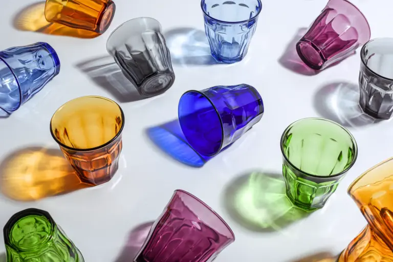 Verres Le Picardie de Duralex de plusieurs couleurs