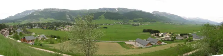 Panorama de la vallée de Lans et du massif du Vercors