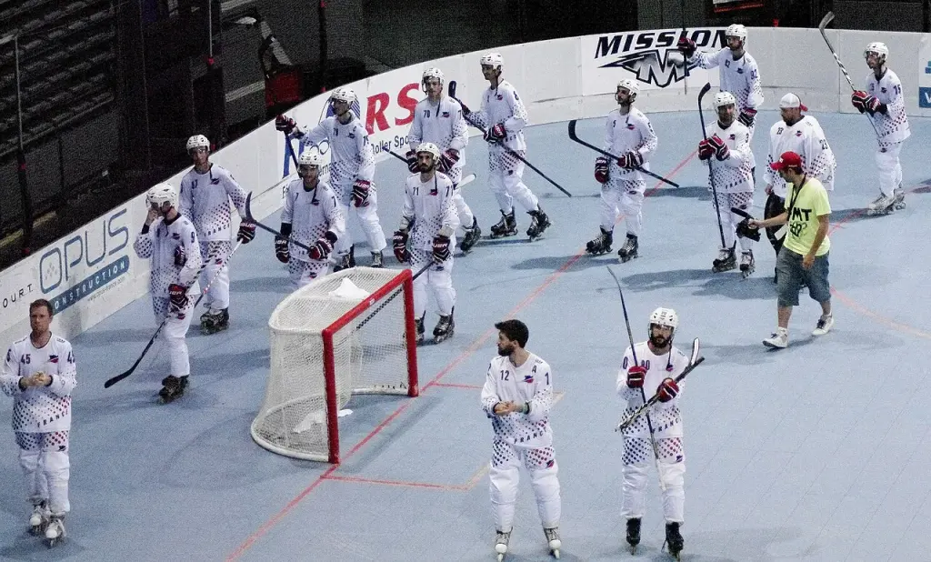 L’équipe de France de roller hockey lors des Mondiaux 2014