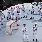 L’équipe de France de roller hockey lors des Mondiaux 2014