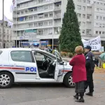 Centre-ville d’Orléans après une manifestation en 2009