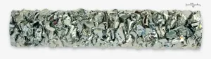Barre cristalline de hafnium sur fond noir