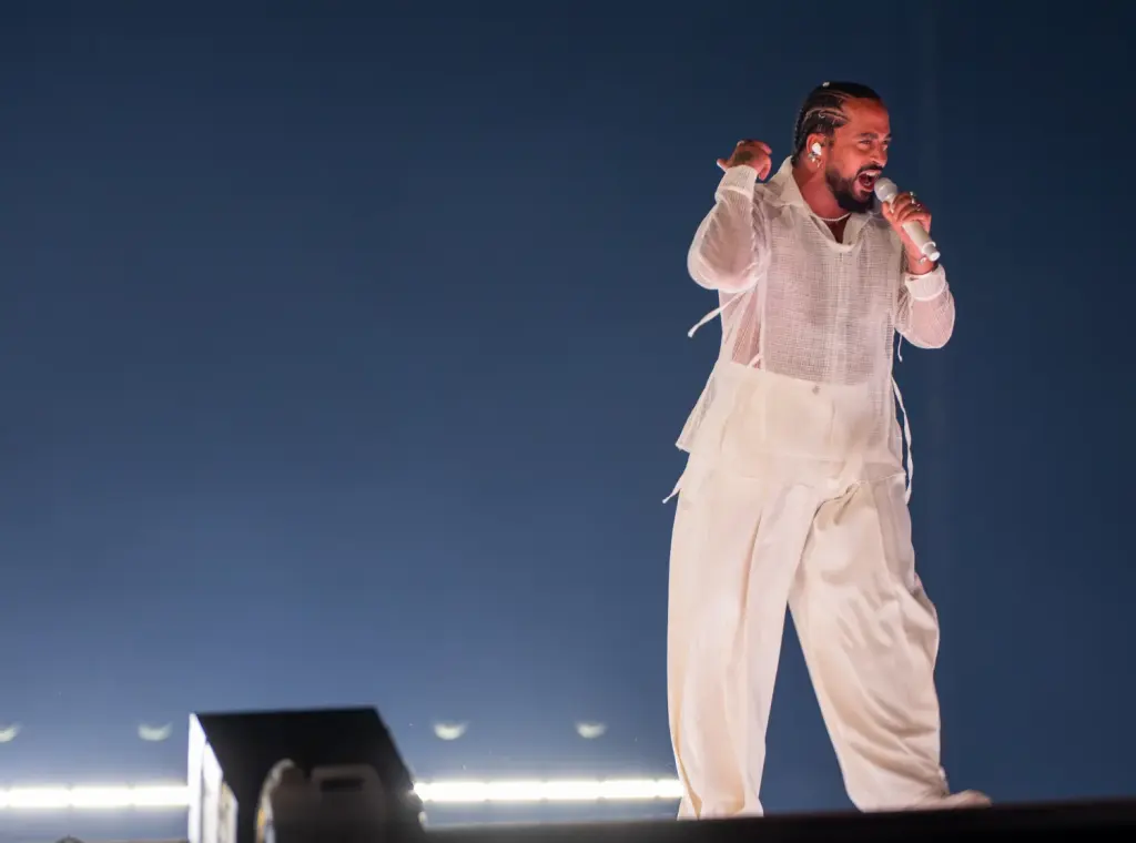 Slimane sur scène aux répétitions de l’Eurovision en mai 2024