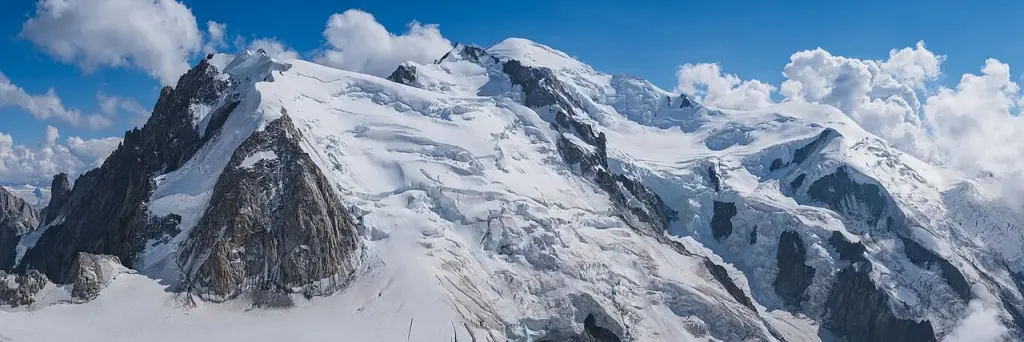 Panorama du massif du Mont-Blanc dans les Alpes françaises