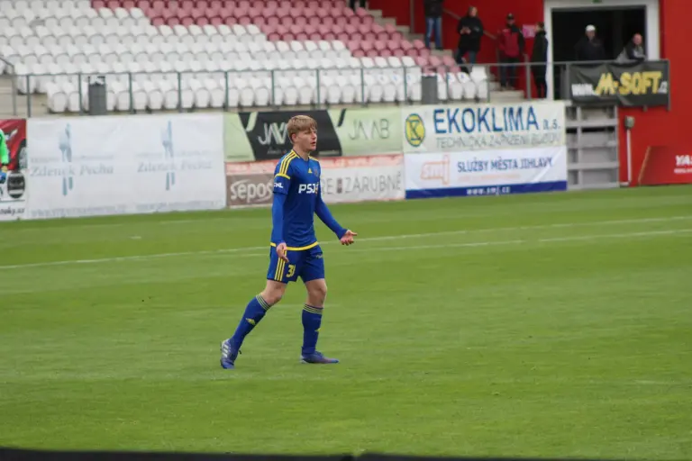Pavel Šulc sous le maillot de Jihlava en mai 2019, photographie d’archive