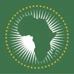 Drapeau de l'Union africaine sur fond vert