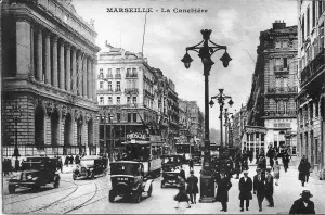 Vue historique de la Canebière à Marseille