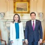 María Corina Machado avec Marco Rubio à Washington le31mars2026. Archive diplomatique distincte du retour auVenezuela du25octobre2026.
