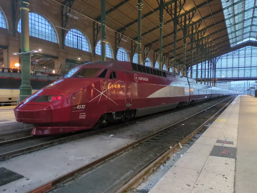 La rame Eurostar 4532 à Paris-Nord en janvier 2026, photographie d’archive