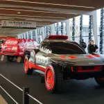 Audi RS Q e-tron du Dakar exposée à Rétromobile
