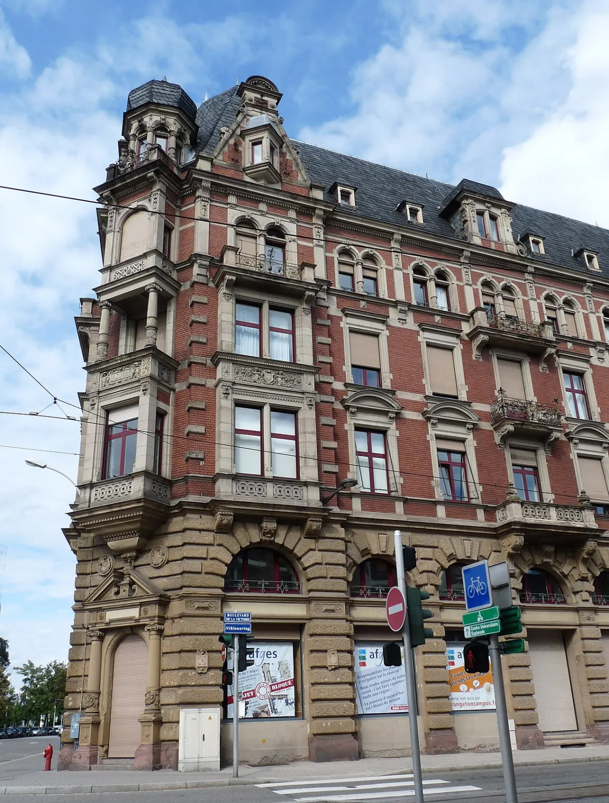 Le bâtiment de la Gallia et le siège de l’Afges à Strasbourg le 25 août 2010