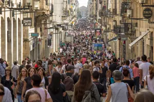 Rue Sainte-Catherine dans le centre de Bordeaux
