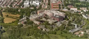 Vue aérienne du CHU de Toulouse Rangueil