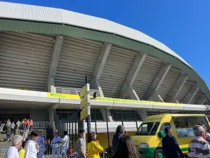 Le stade de la Beaujoire à Nantes vu depuis l’extérieur