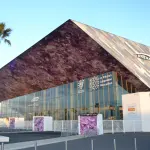 Façade de la Sud de France Arena à Pérols, archive de 2017