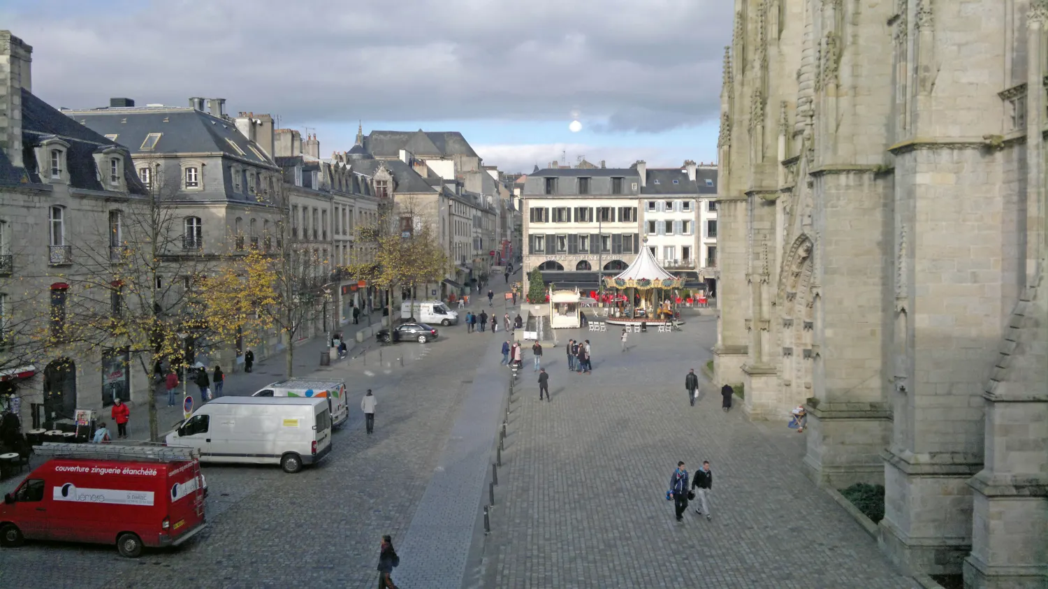 La place Saint-Corentin à Quimper en novembre 2012