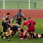 Joueurs espoirs de Valence Romans Drôme Rugby lors d’un match en 2018
