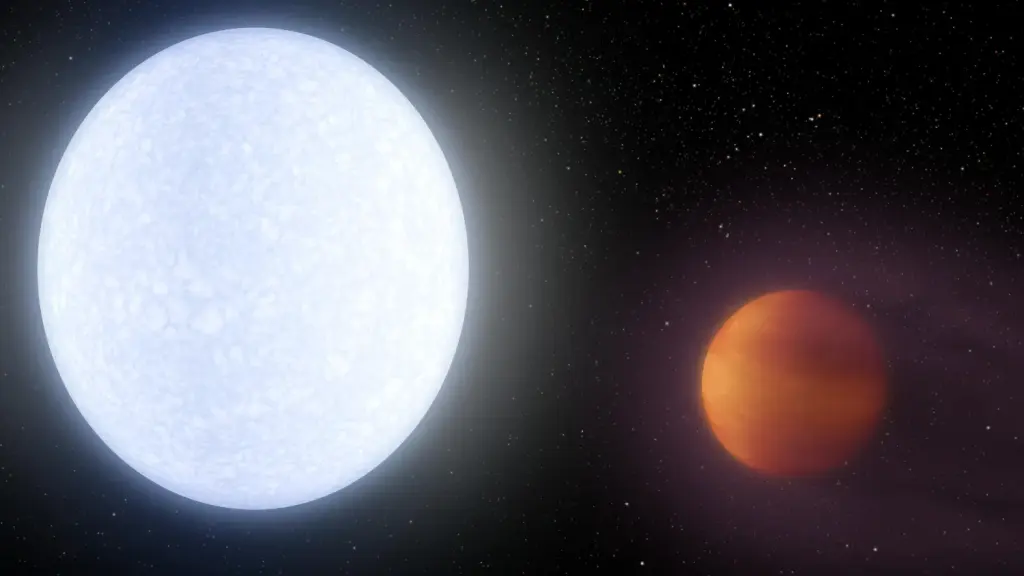 Vue d’artiste de l’exoplanète KELT-9b près de son étoile