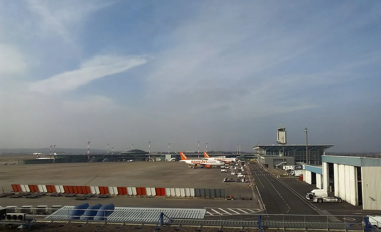 L’aéroport de Bâle-Mulhouse vu depuis le terminal le 16 février 2015