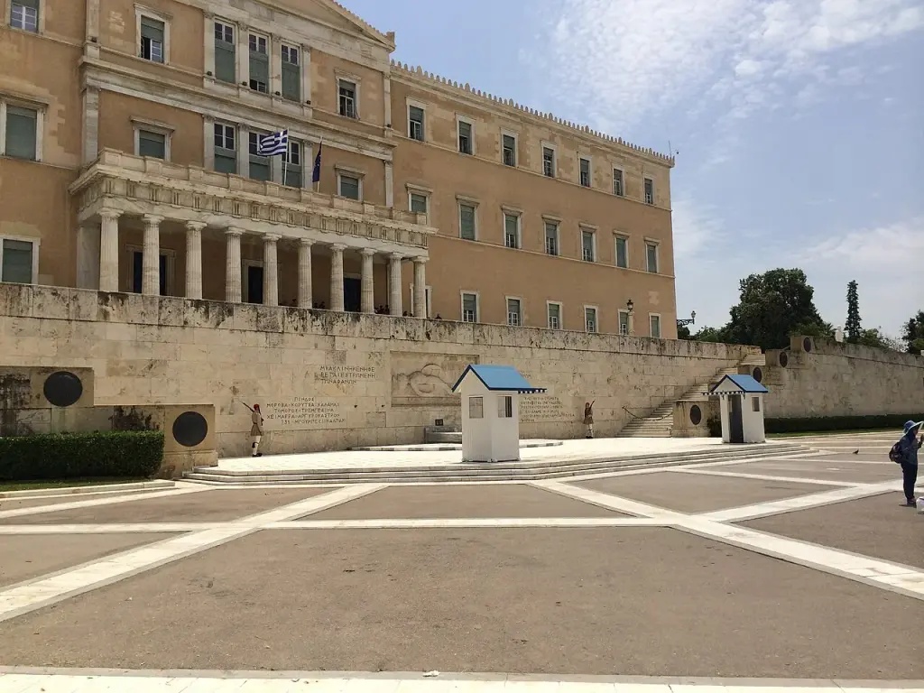 Parlement grec sur la place Syntagma à Athènes