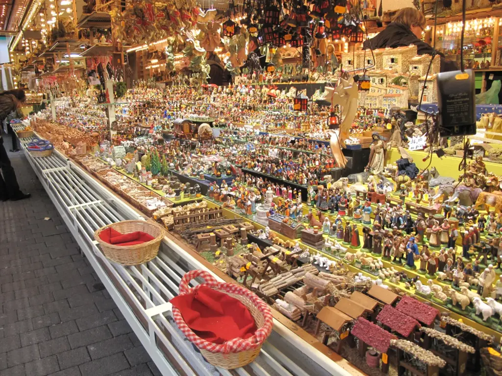 Un chalet décoré du marché de Noël de Strasbourg