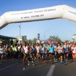Départ du marathon de Toulouse en octobre 2014, photographie d’archive