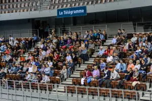 Photo d’archive de la tribune Le Télégramme pendant l’Open de Brest en octobre 2016