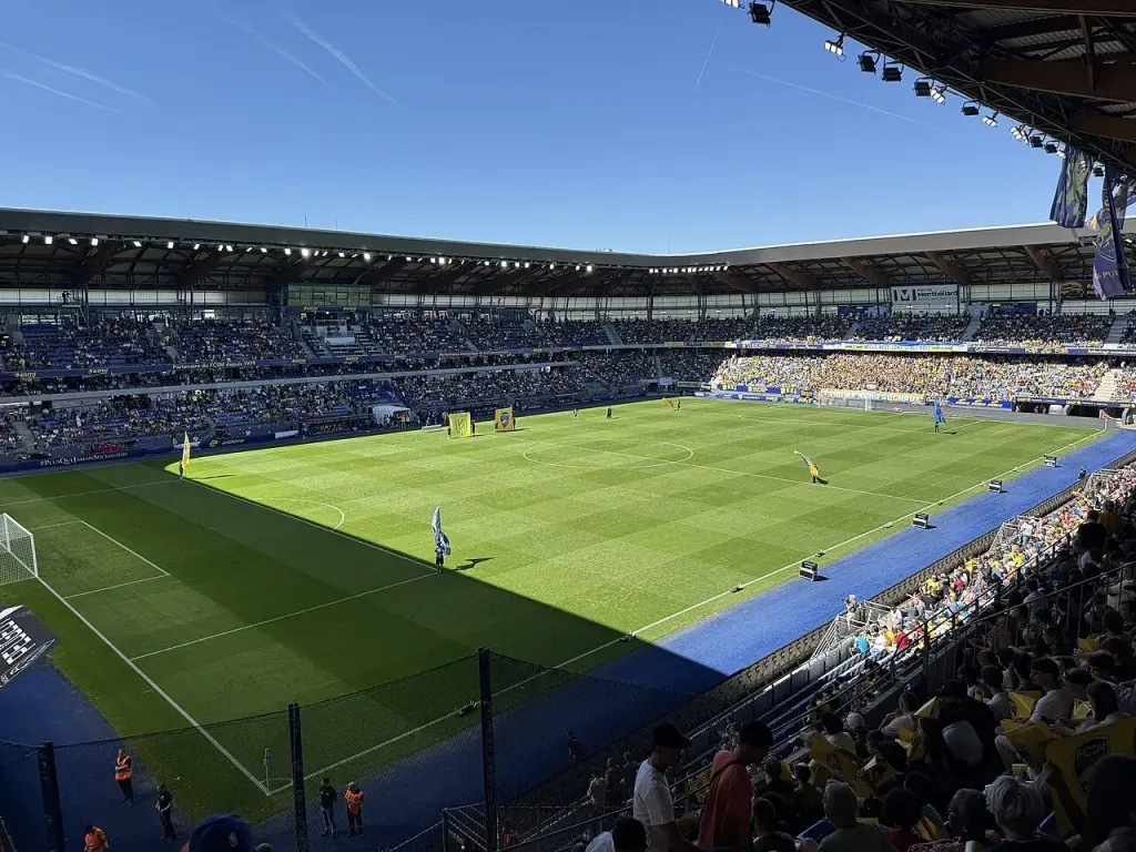 Joueurs du FC Sochaux avant un match au stade Bonal
