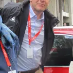 Christian Prudhomme à l'arrivée de Liège-Bastogne-Liège en 2019.