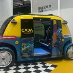 Véhicule PIX Moving exposé au Mondial de l’Auto 2026