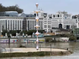 Pointe nord de l’île Seguin à Boulogne-Billancourt en février 2026